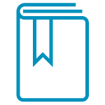 Blue coloured book icon
